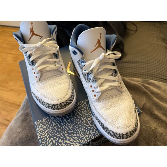 Jordan Retro 3 Sneakers size 11.5 white/metallic cooper - Picture 3 of 8